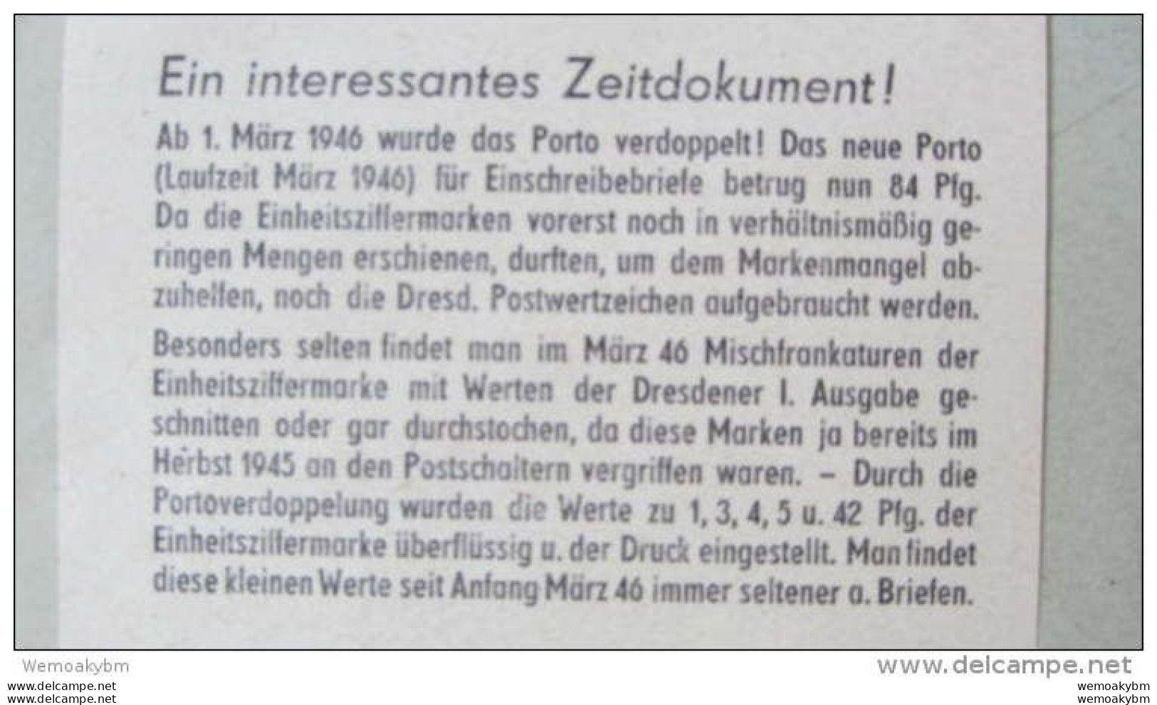 OPD:  R-Brief Mit 40 Pf Loschwitz Dst. Auf Portoger.Fernbf MiF Aus Dresden-Loschwitz (107) Vom 9.3.46 Knr: 50 G Ua - Covers & Documents