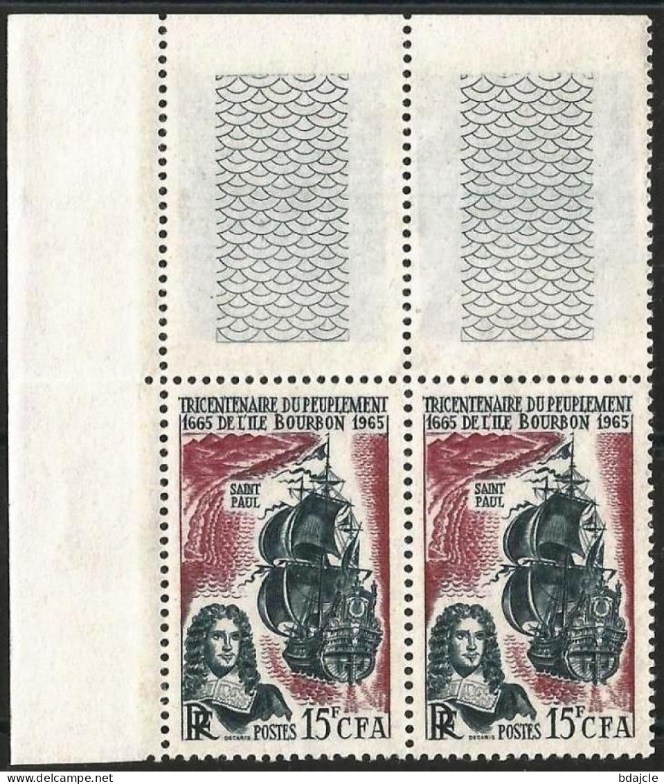 Tricentenaire Du Peuplement De L'Ile Bourbon - 1965 - 2 X YT 365 Neufs ** Non Plié - CdF - Unused Stamps