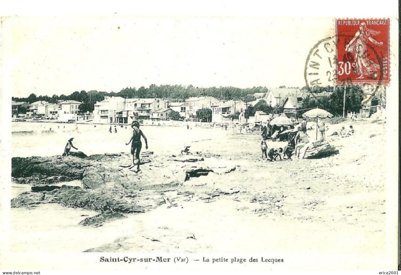 Saint-Cyr-sur-Mer. La Petite Plage Des Ecques. - Saint-Cyr-sur-Mer