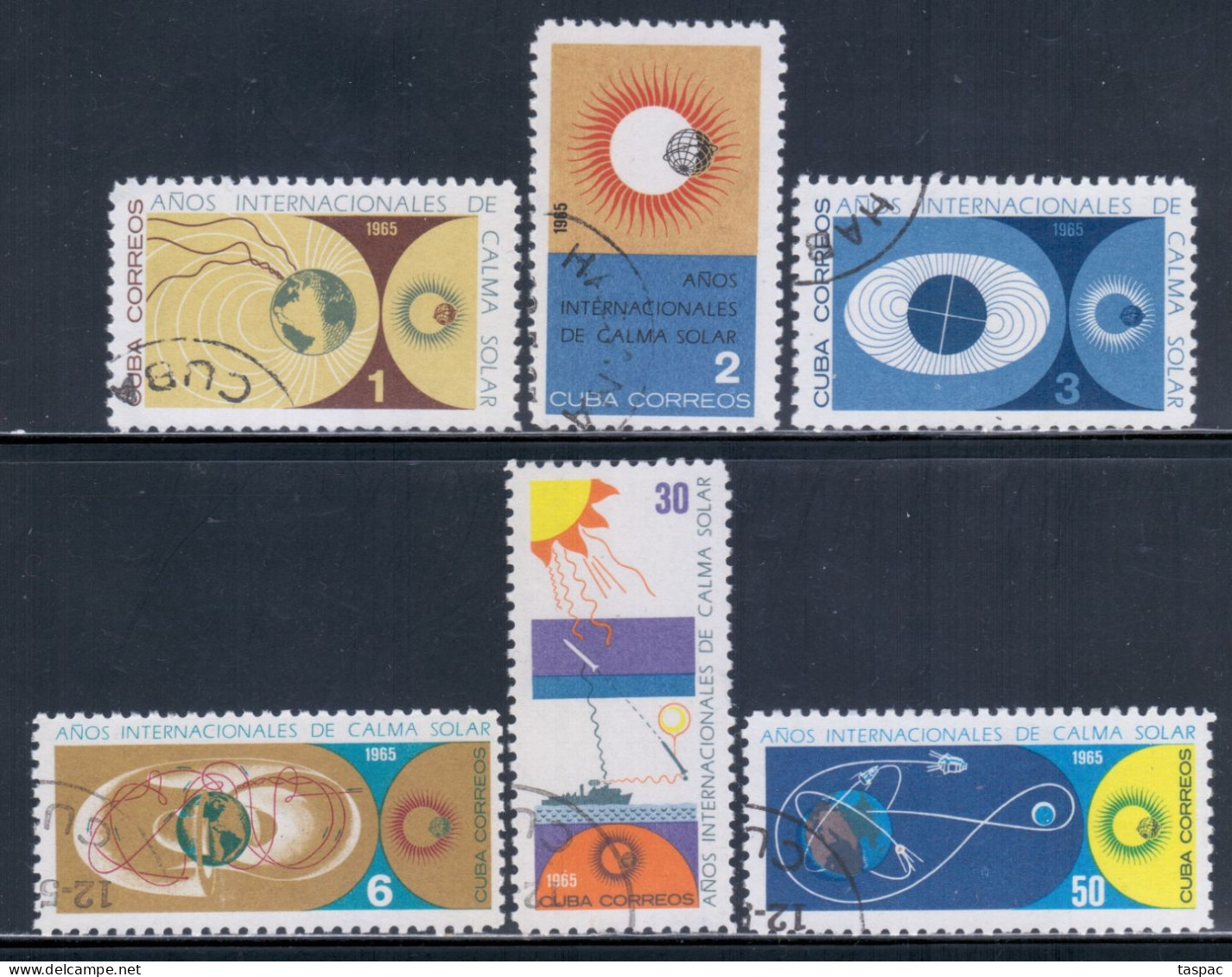 Cuba 1965 Mi# 1020-1025 Used - Intl. Quiet Sun Year / Space - North  America