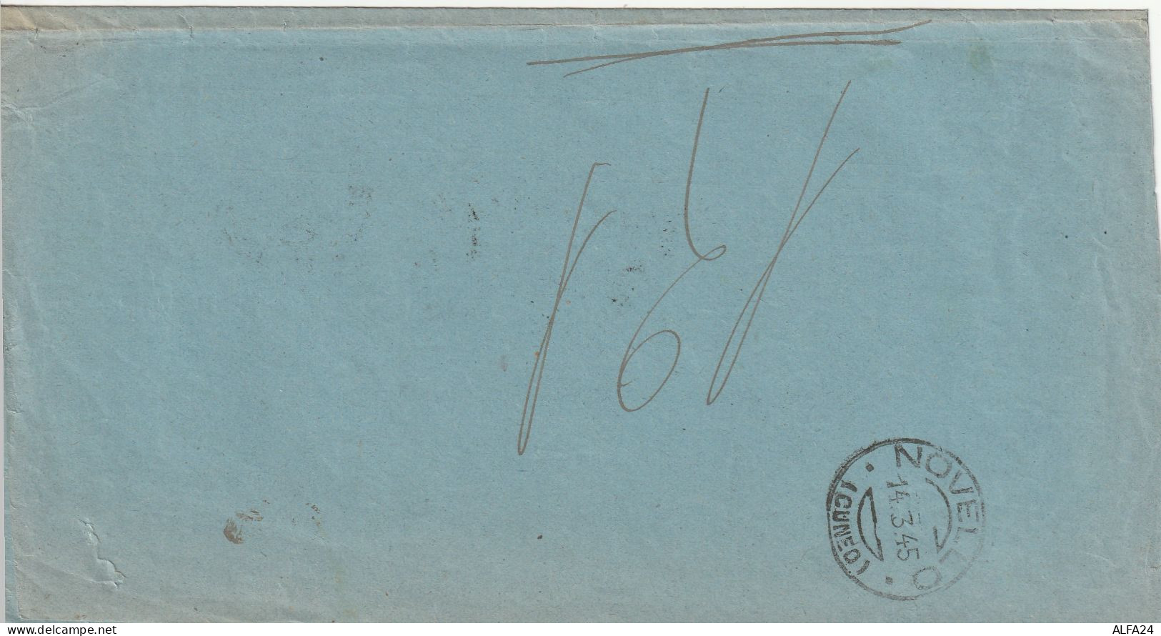 LETTERA 1945 RSI 3X15+5 MON DIST TIMBRO NOVELLO CUNEO (YK917 - Poststempel