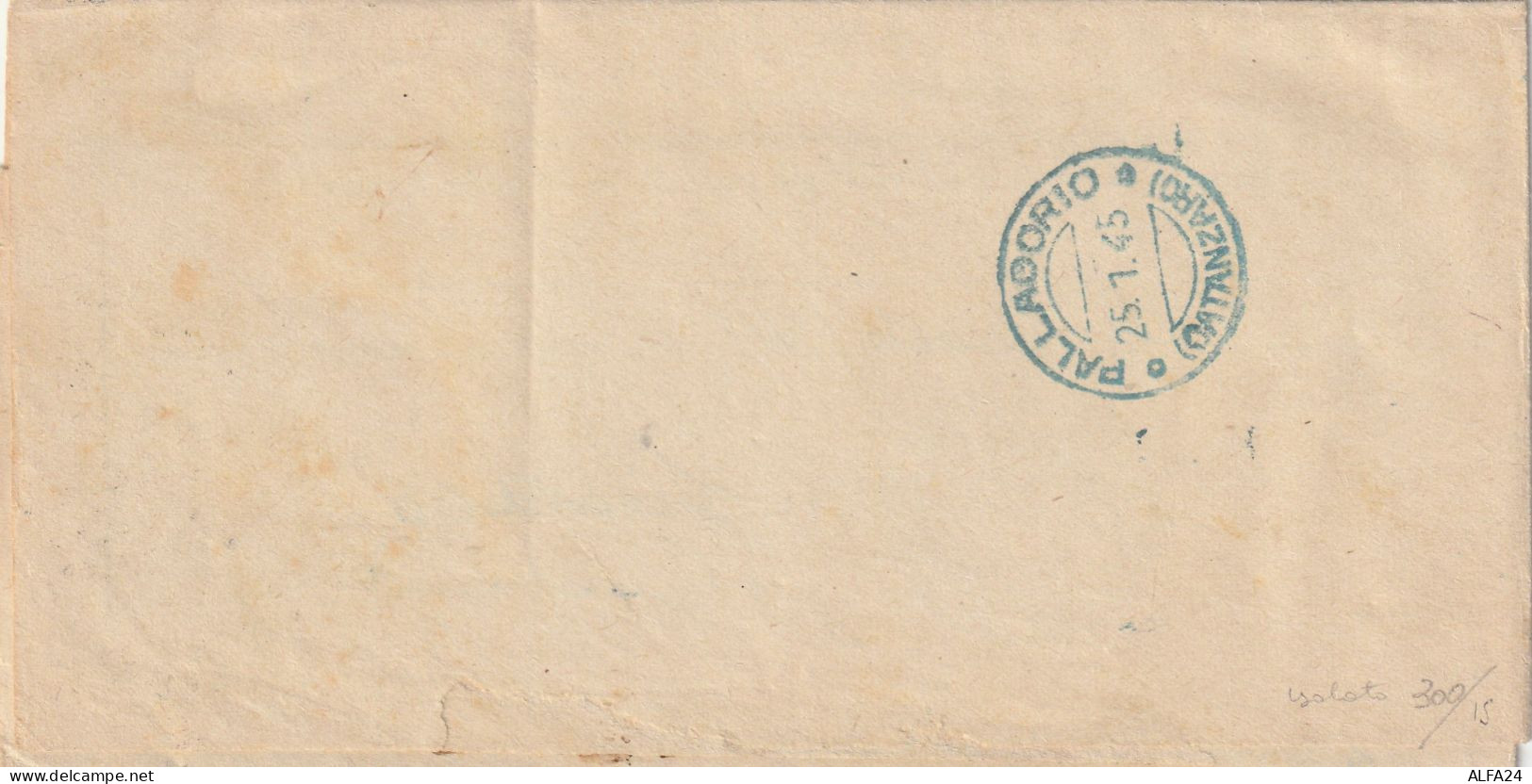 LETTERA 1945 LUOGOTENENZA C.50 TIMBRO NAPOLI PALLAGORIO CATANZARO (YK767 - Marcophilia