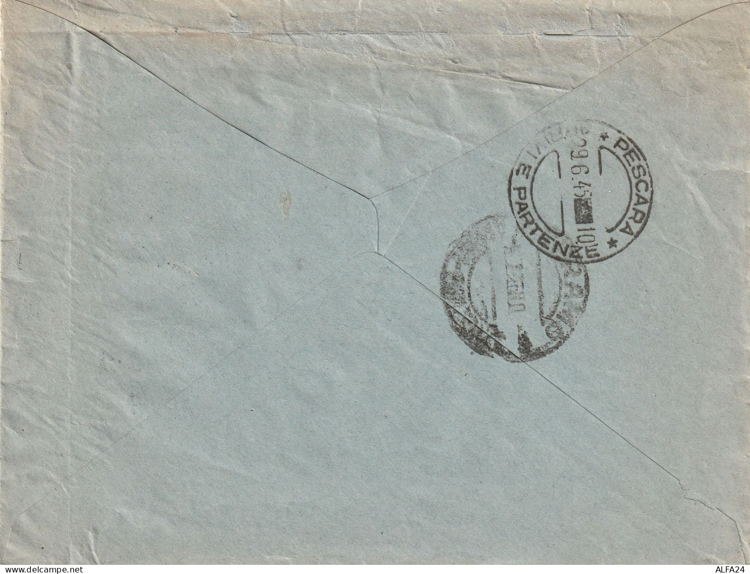 LETTERA 1945 LUOGOTENENZA 2X5+30 TIMBRO TERAMO PESCARA (YK770 - Storia Postale