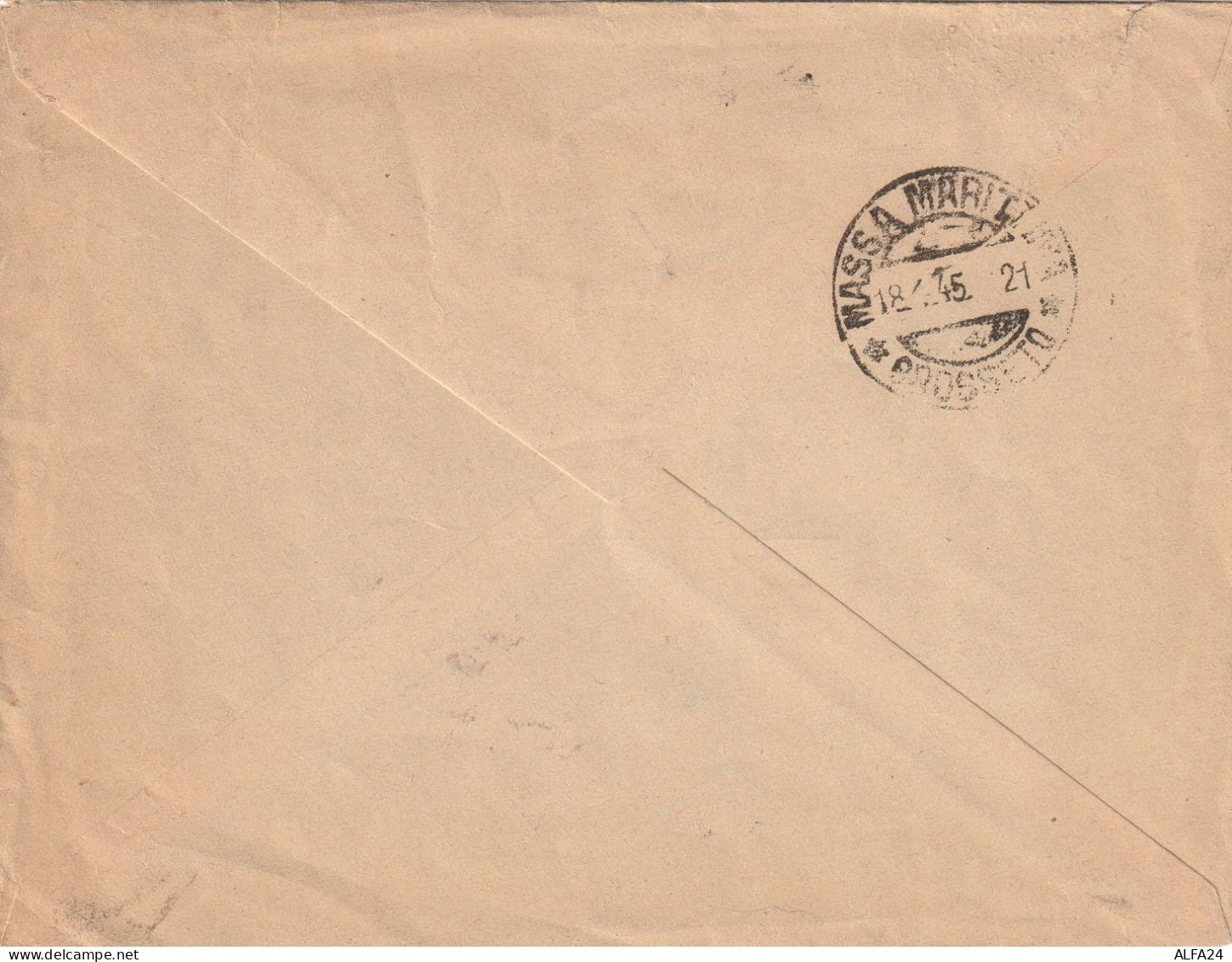 LETTERA 1945 LUOGOTENENZA 1,25+5X15 TIMBRO ACS FOLLONICA MASSA MARITTIMA GROSSETO (YK715 - Storia Postale