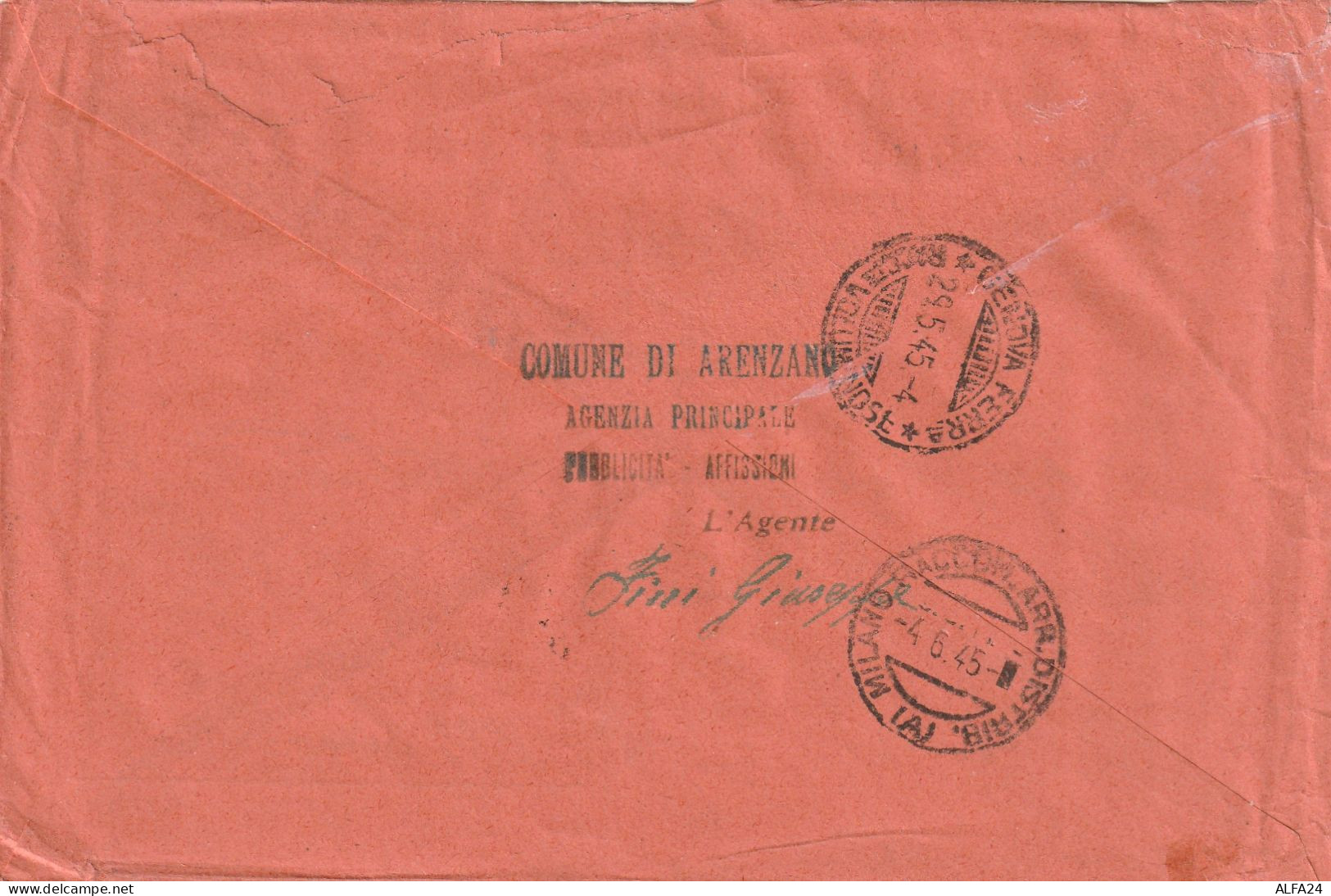 RACCOMANDATA 1945 LUOGOTENENZA 2X1,75 TIMBRO ARENZANO GENOVA (YK702 - Storia Postale