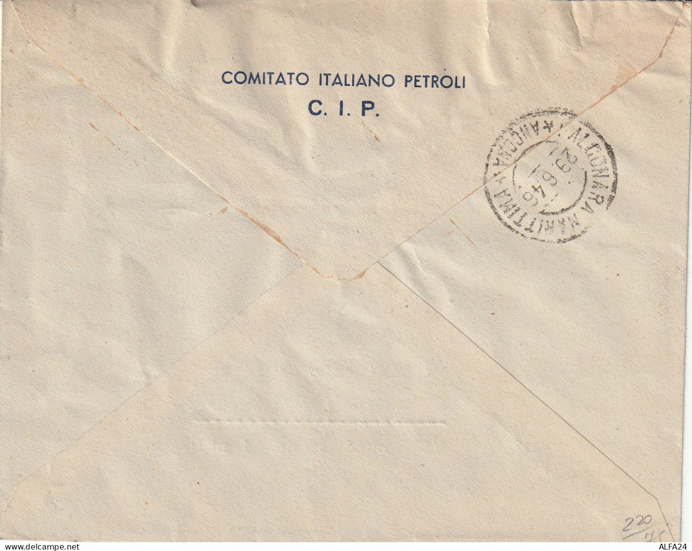LETTERA 1946 LUOGOTENENZA L.3,70+10+20 TIMBRO AREZZO ANCONA (YK655 - Marcophilie
