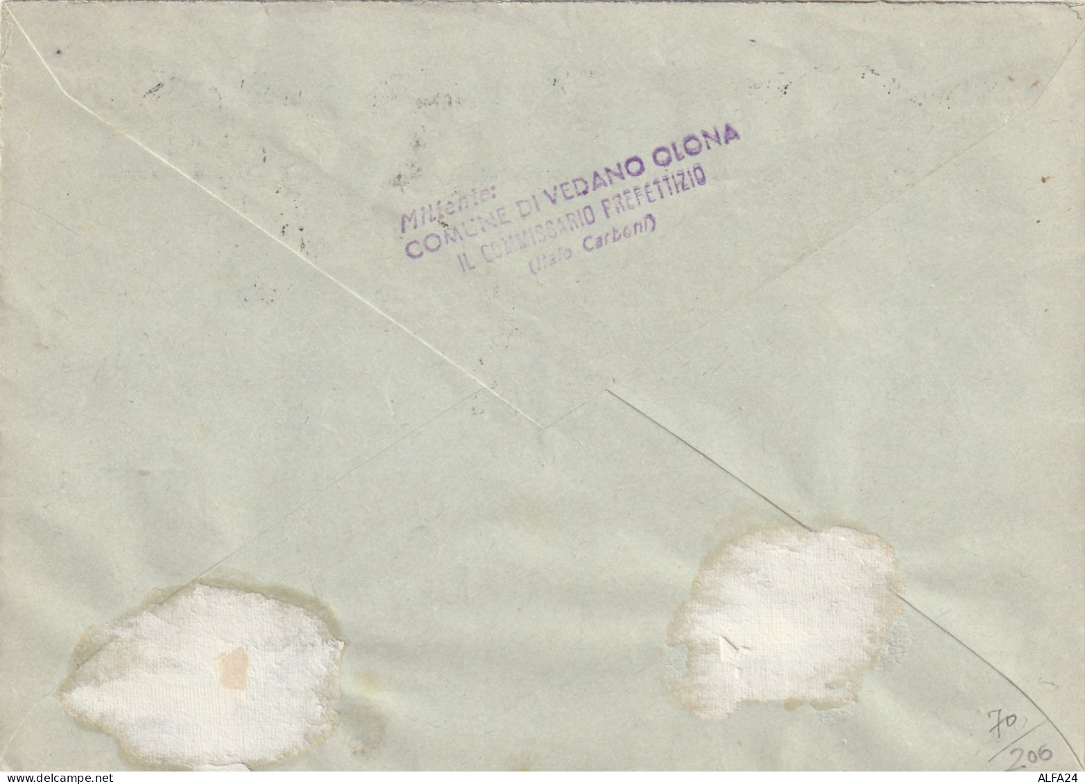 CARTOLINA 1944 RSI SEGNATASSE 4X25 C. TIMBRO VEDANO D'OLIVA (YK595 - Poststempel