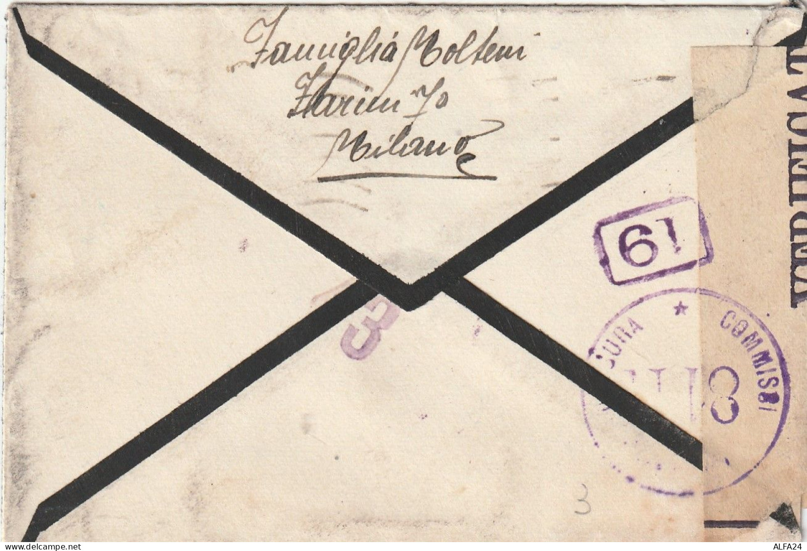 LETTERA 1944 RSI 1 L ISOLATO TIMBRO MILANO CENSURA (YK580 - Poststempel