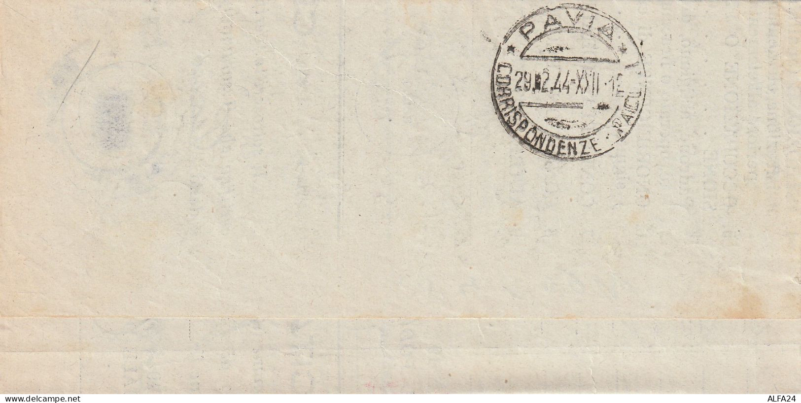 LETTERA 1944 RSI C.25 TIMBRO PAVIA MIGNANEGO (YK533 - Poststempel