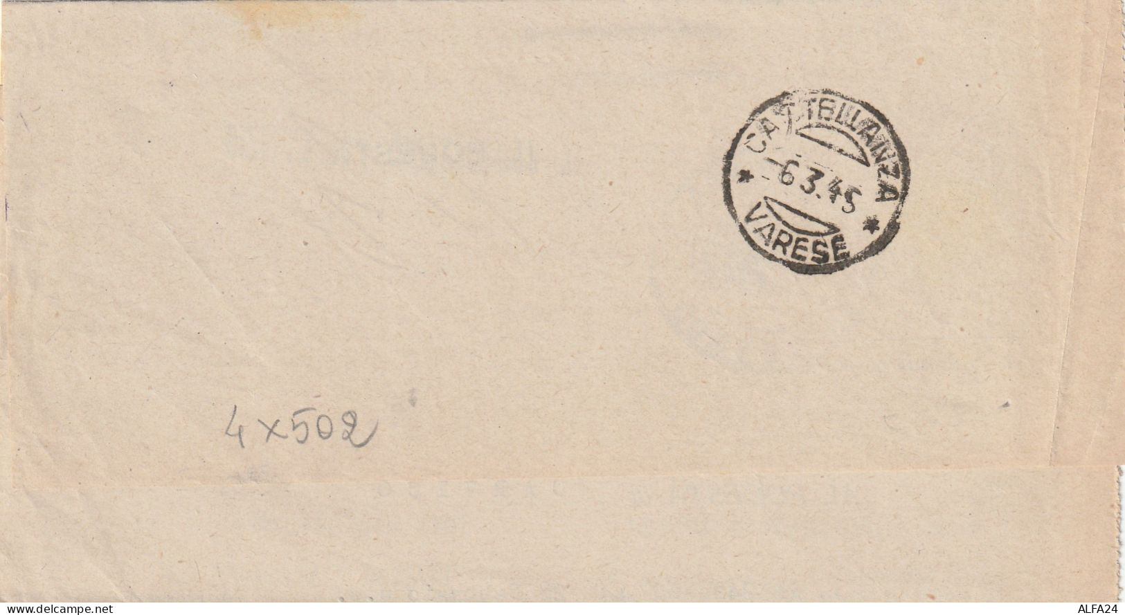 LETTERA 1945 RSI C.5X4 MON DIST TIMBRO CARVICO BERGAMO CASTELLANZA VARESE (YK514 - Poststempel
