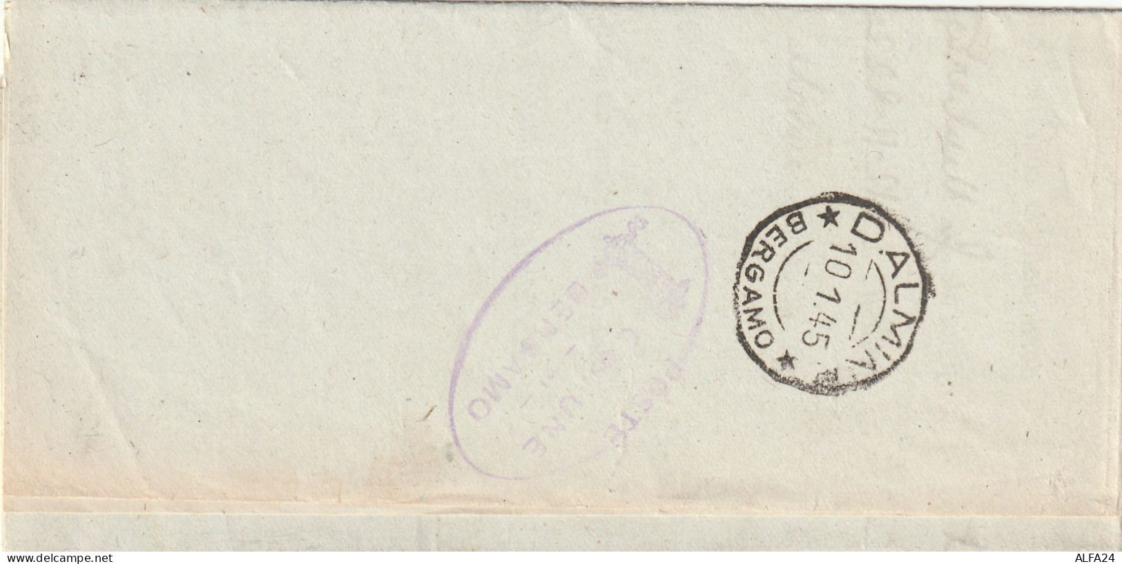 LETTERA 1945 RSI C.50 MON DIST TIMBRO BERGAMO DALMINE (YK510 - Marcophilie