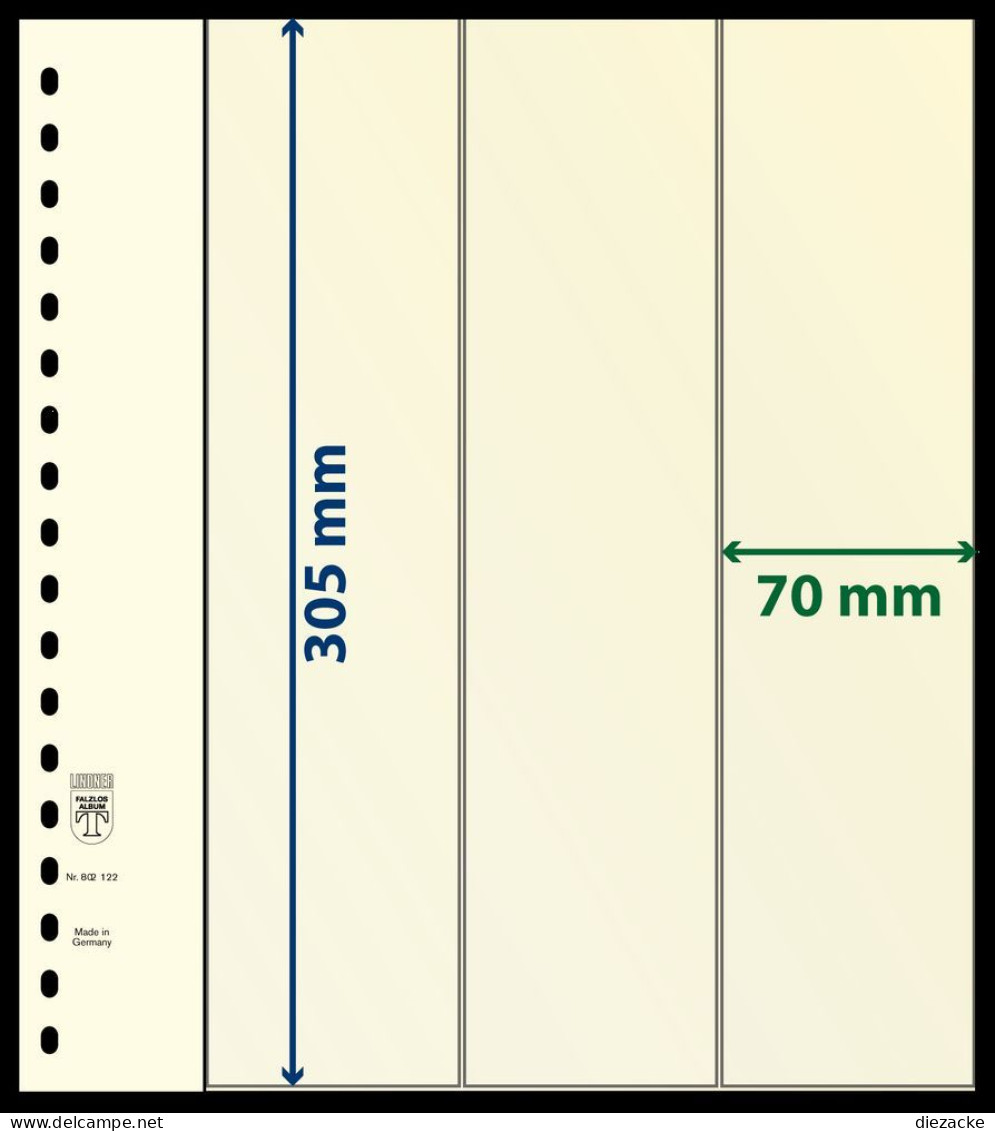 Lindner T - Blanko Blätter 802122P (10er Packung) Neuwertig (VD680 - Vierges