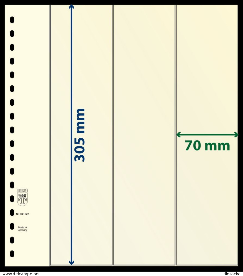 Lindner T - Blanko Blätter 802122P (10er Packung) Neuwertig (VD680 - Fogli Bianchi