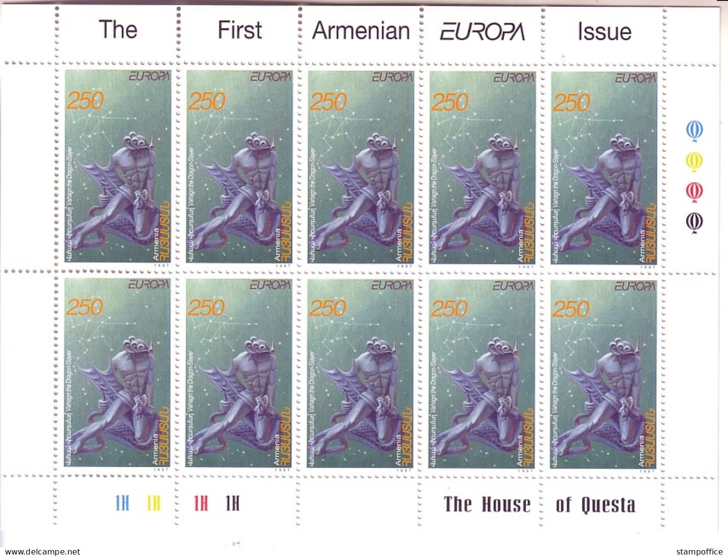 ARMENIEN MI-NR. 317-318 POSTFRISCH(MINT) KLEINBOGERNSATZ EUROPA 1997 SAGEN Und LEGENDEN - 1997