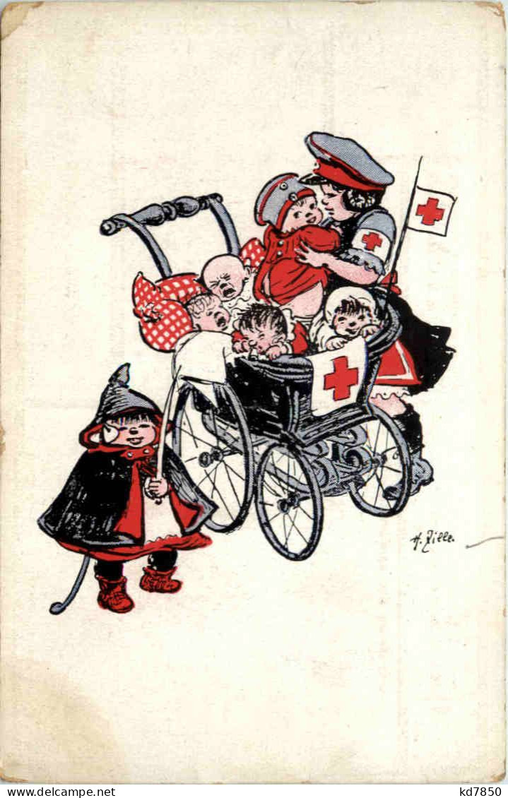 Rotes Kreuz - Künstler AK H. Zille - Zille, Heinrich