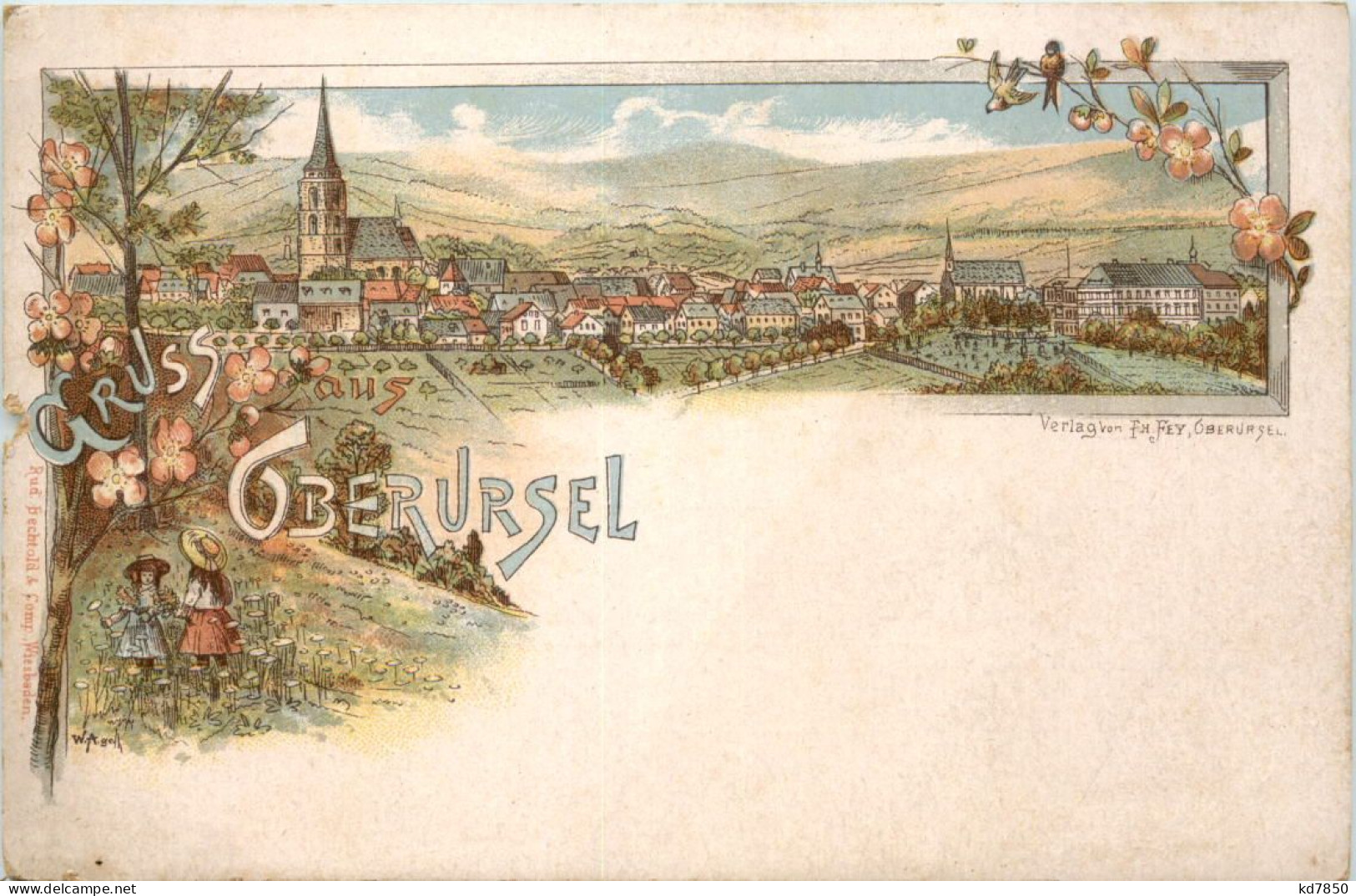 Gruss Aus Oberursel - Litho - Oberursel