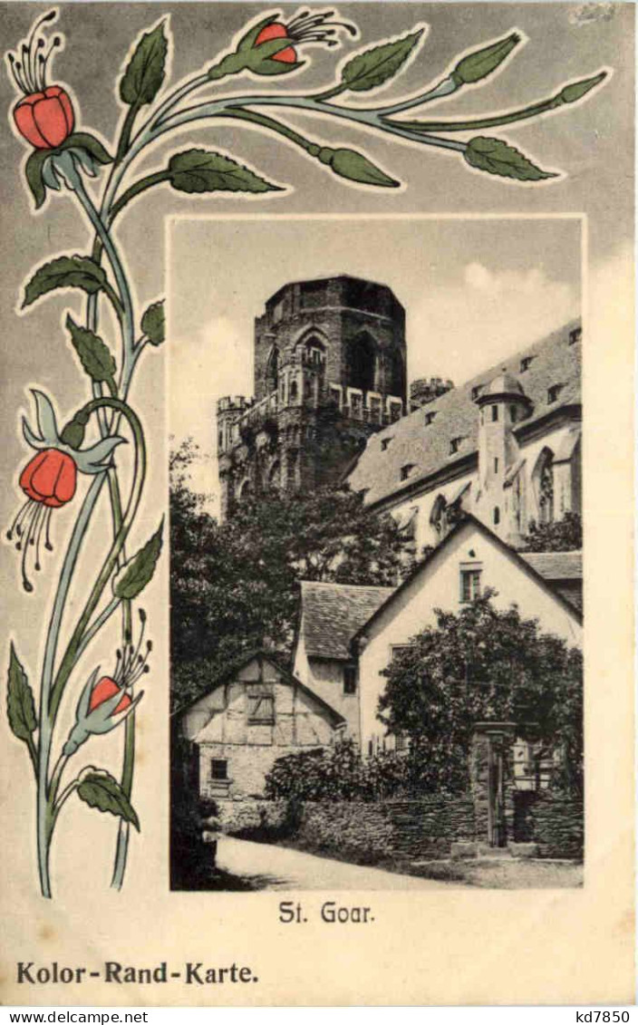 St. Goar - Kolor Rand Karte - St. Goar