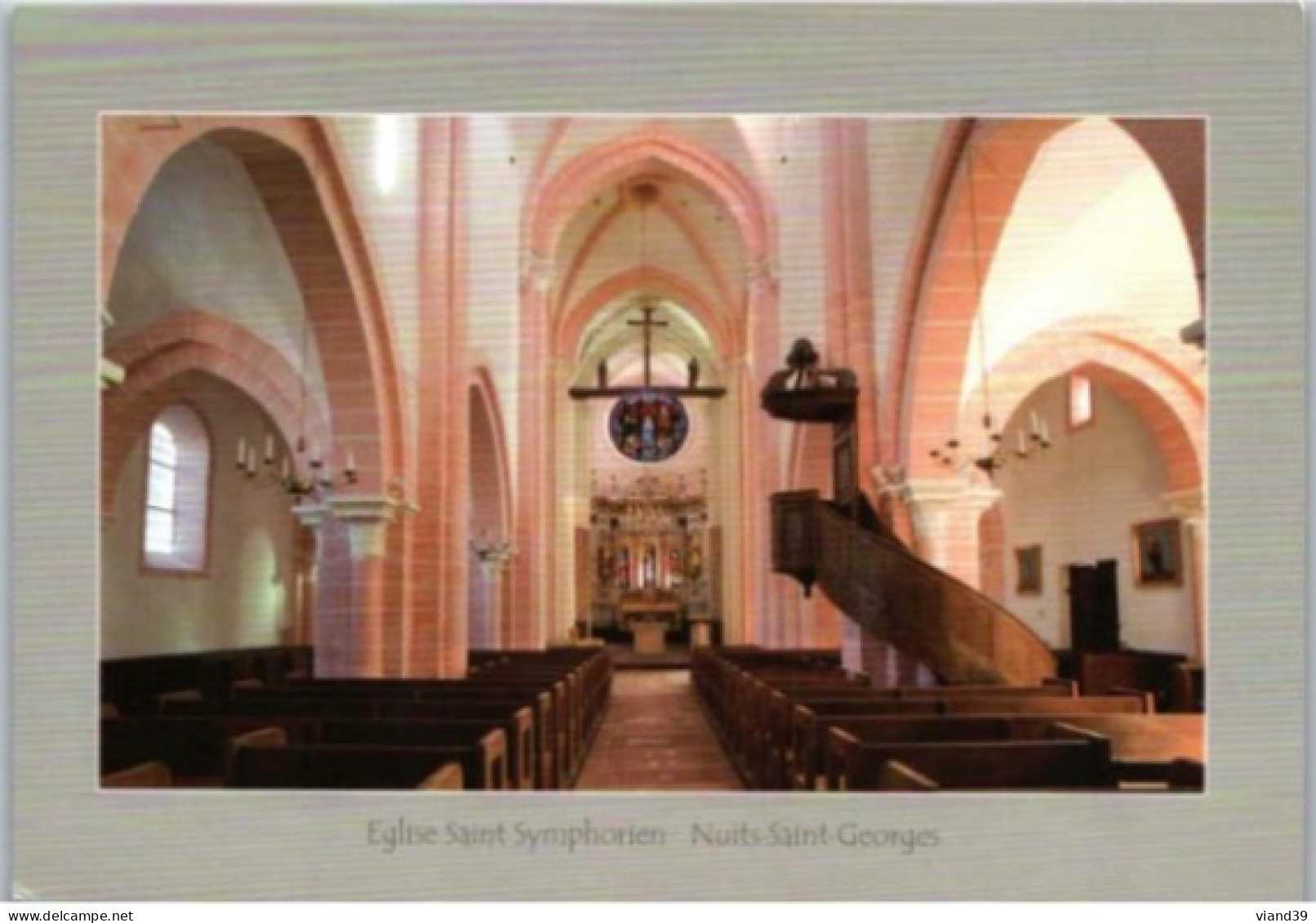 Eglise Saint Symphorien :Vue De La Nef Gothique , Retable Et Poutre De  Gloire.  Photos Jean Louis Bernuy.  Non Circulée - Nuits Saint Georges