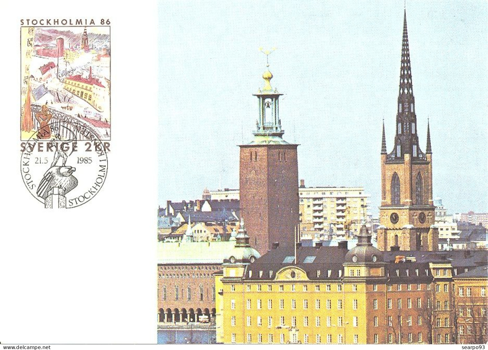 SWEDEN. MAXICARD. STOCKHOLMIA. 1986 - Tarjetas – Máxima