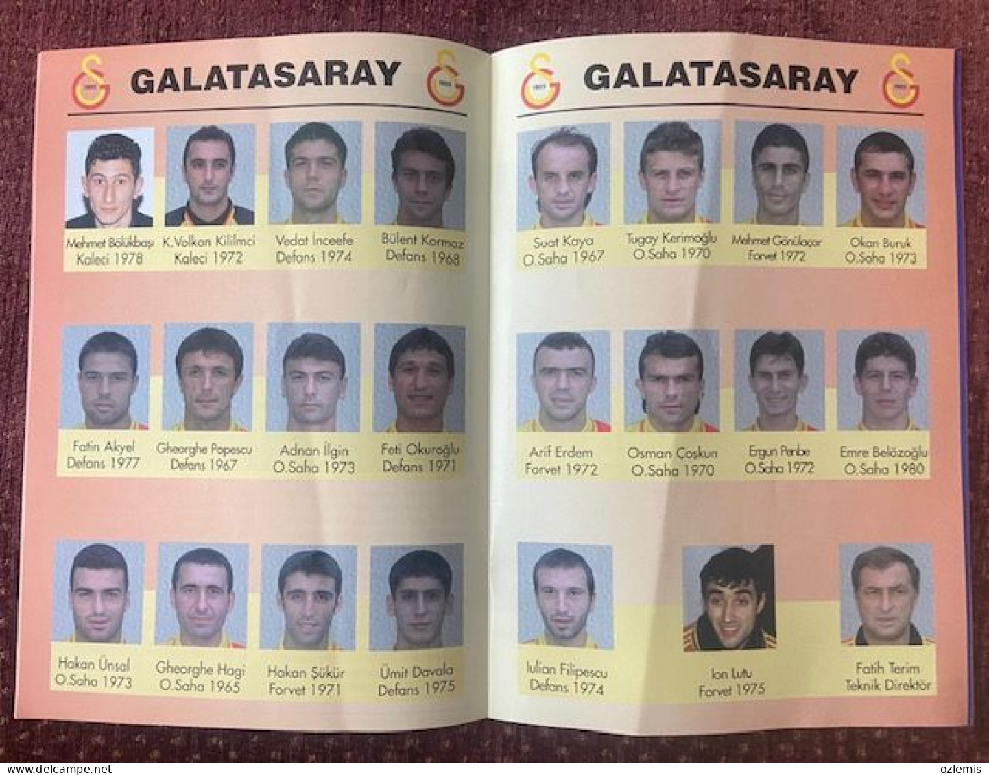 GALATASARAY - FENERBAHCE  ,TURKEY LEAGUE   ,MATCH SCHEDULE 1998 - Libros