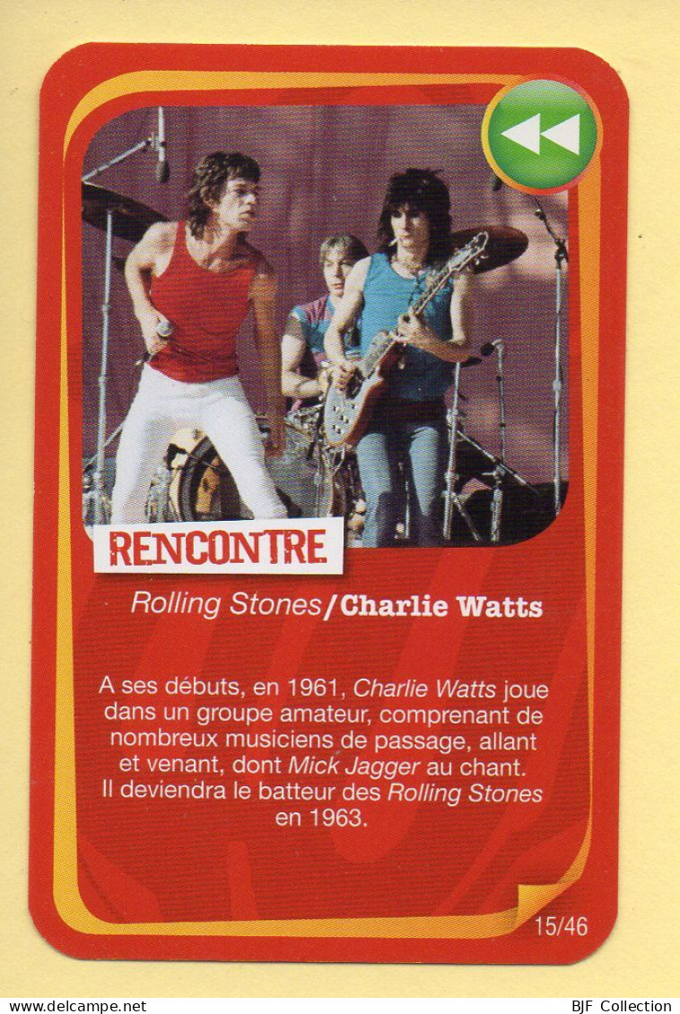 Carte Rolling Stones N° 15/46 / Rencontre (Charlie Watts) Carrefour Market / Année 2012 - Andere & Zonder Classificatie