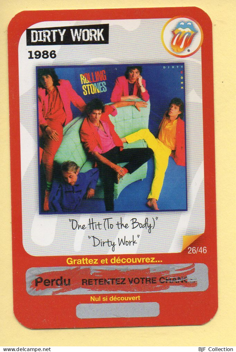 Carte Rolling Stones N° 26/46 / DIRTY WORK 1986 (Modèle Perdant) Carrefour Market / Année 2012 - Autres & Non Classés
