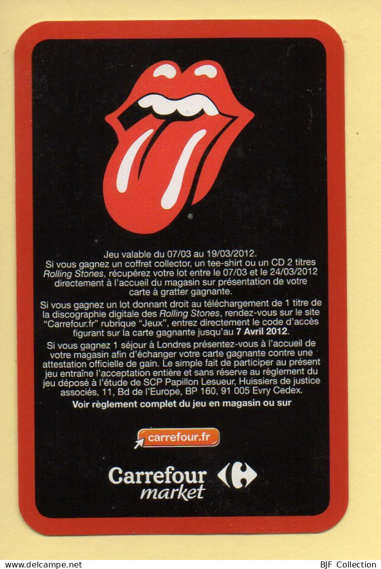 Carte Rolling Stones N° 26/46 / DIRTY WORK 1986 (Modèle Perdant) Carrefour Market / Année 2012 - Other & Unclassified