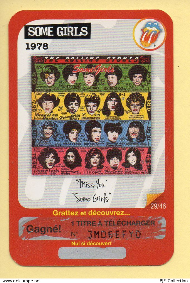 Carte Rolling Stones N° 29/46 / SOME GIRLS 1978 (Modèle Gagnant) Carrefour Market / Année 2012 - Sonstige & Ohne Zuordnung