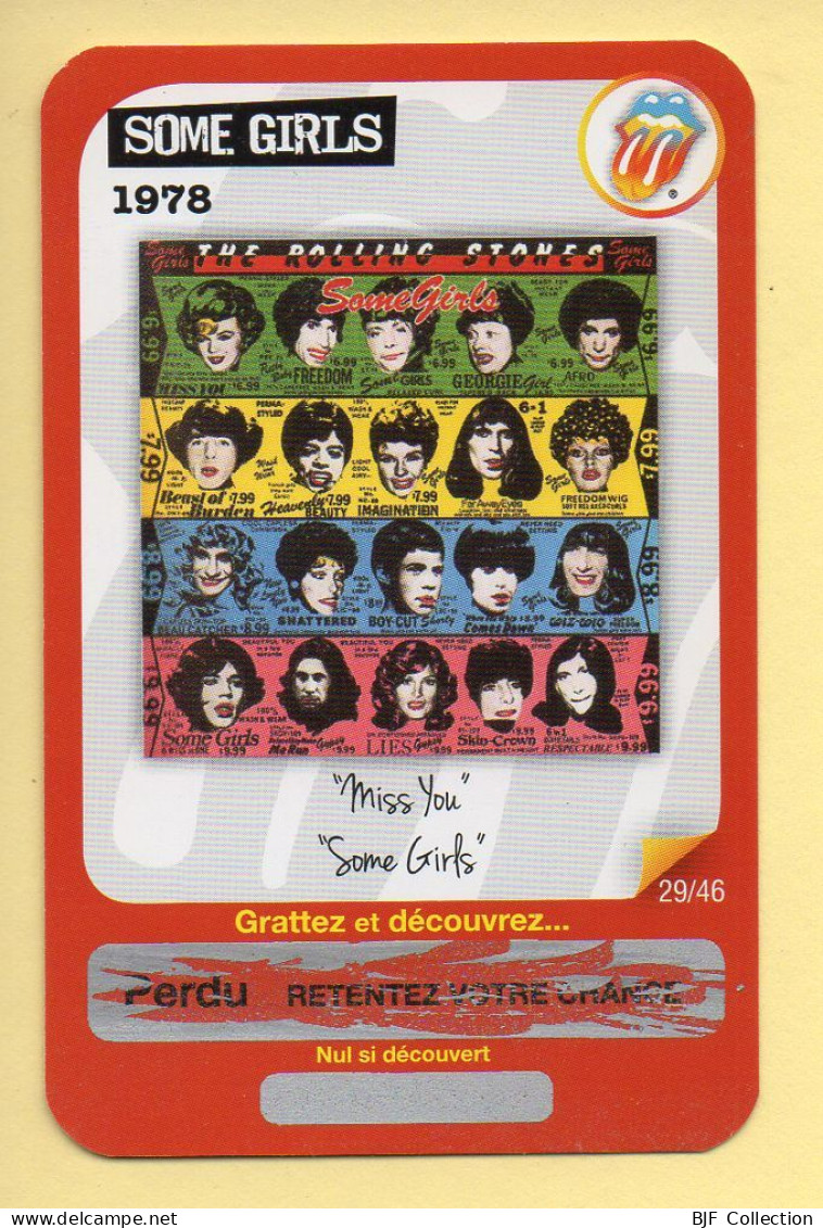 Carte Rolling Stones N° 29/46 / SOME GIRLS 1978 (Modèle Perdant) Carrefour Market / Année 2012 - Autres & Non Classés