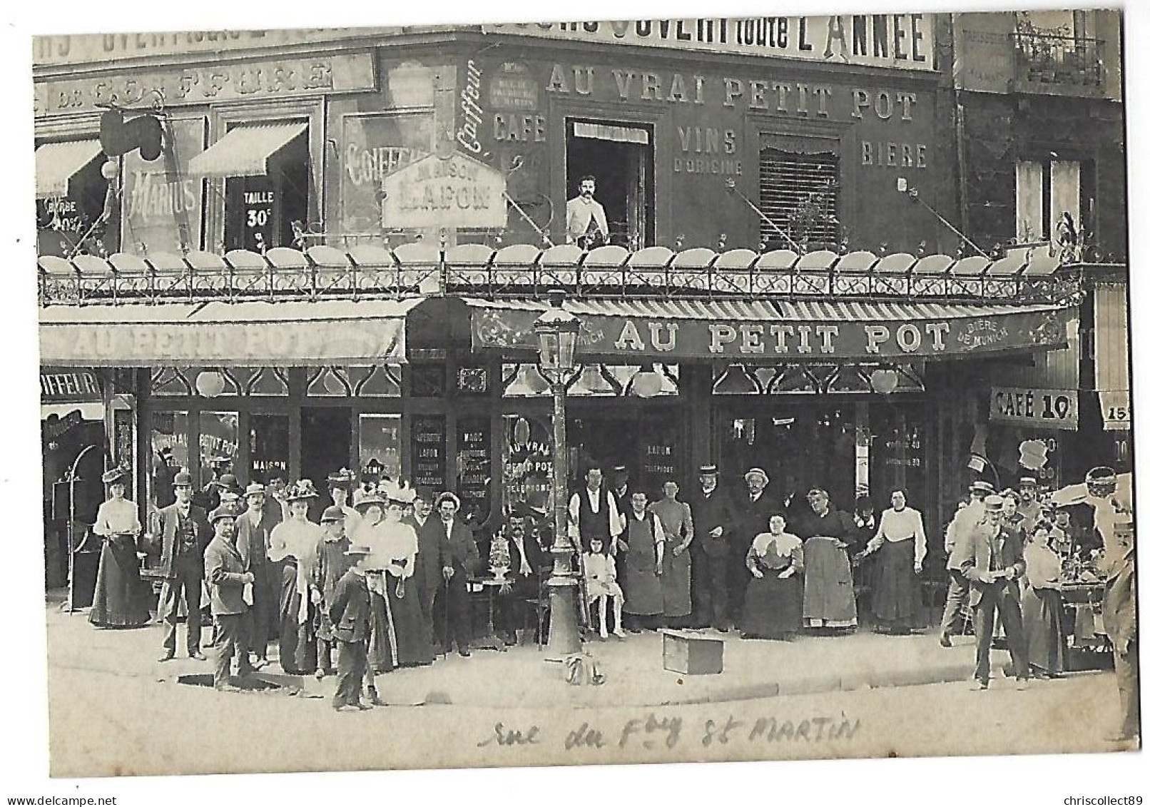 Carte Postale : Paris  - Rue Du Faubourg Saint Martin Au Petit Pot - Arrondissement: 10