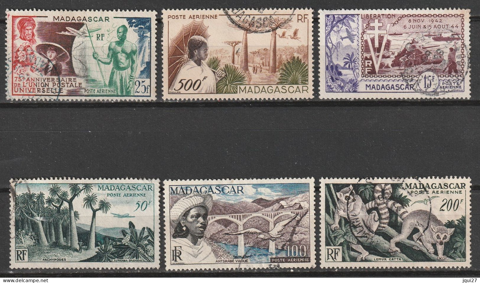 Madagascar Poste Aérienne N° 72, 73, 74, 75, 76, 77 - Airmail