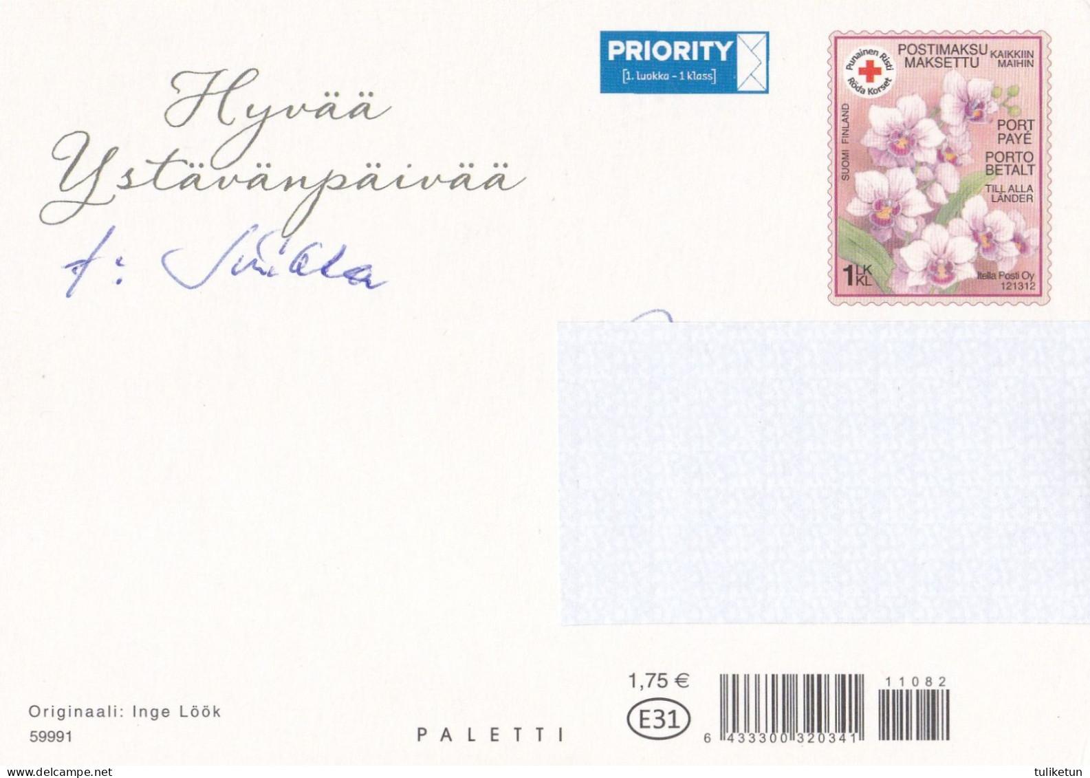 Postal Stationery - Grandmothers Cutting A Piece Of Snow Cake - Red Cross - Suomi Finland - Postage Paid - Inge Löök - Ganzsachen