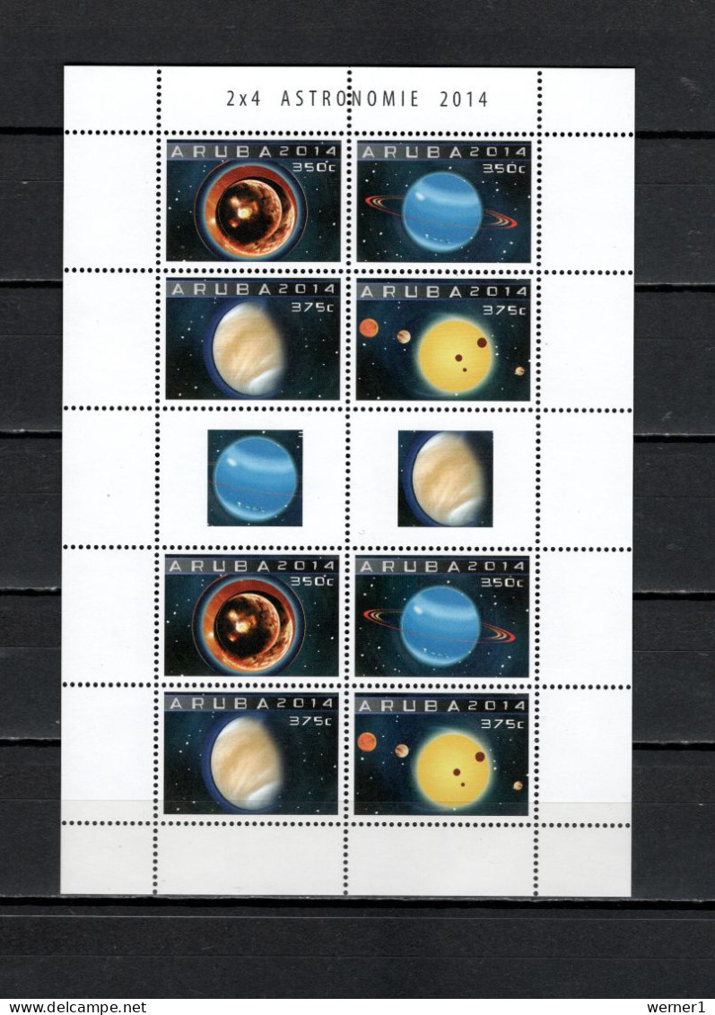Aruba 2014 Space Astronomy Sheetlet MNH - America Del Nord