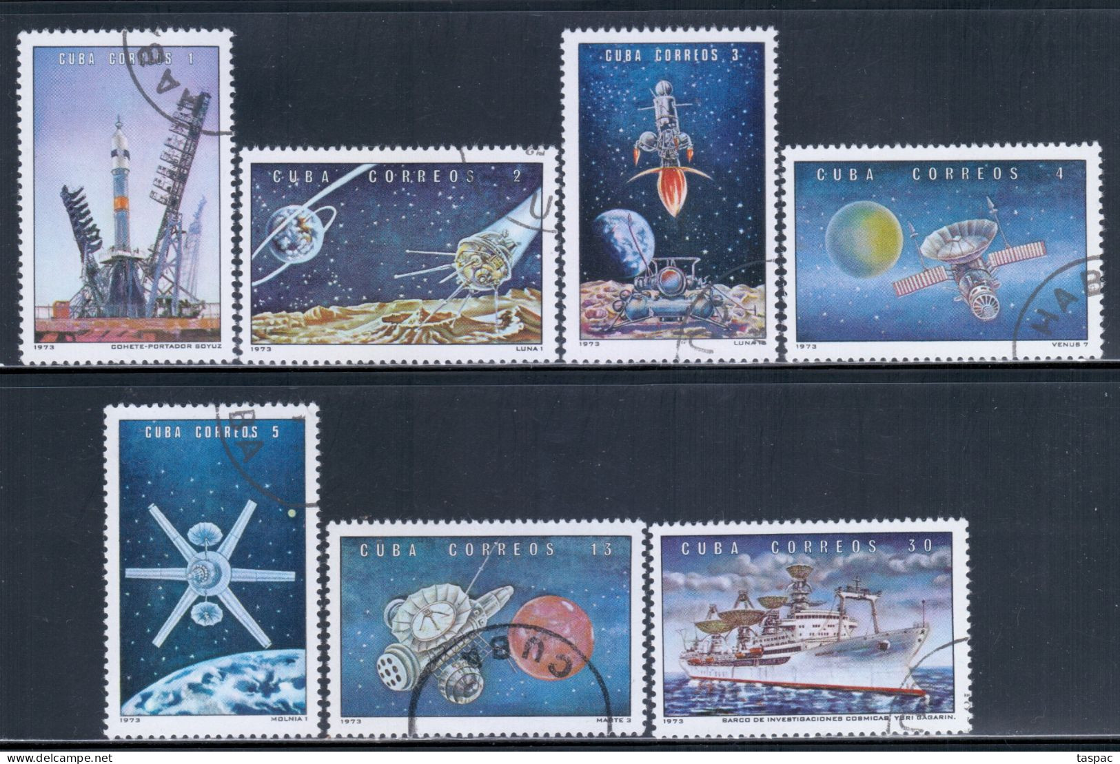 Cuba 1973 Mi# 1864-1870 Used - Soviet Space Program - America Del Nord