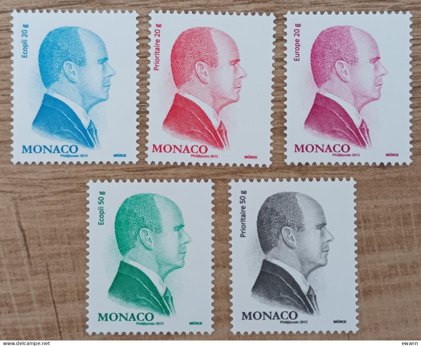 Monaco - YT N°2851 à 2855 - S.A.S. Le Prince Albert II - 2012 - Neufs - Unused Stamps
