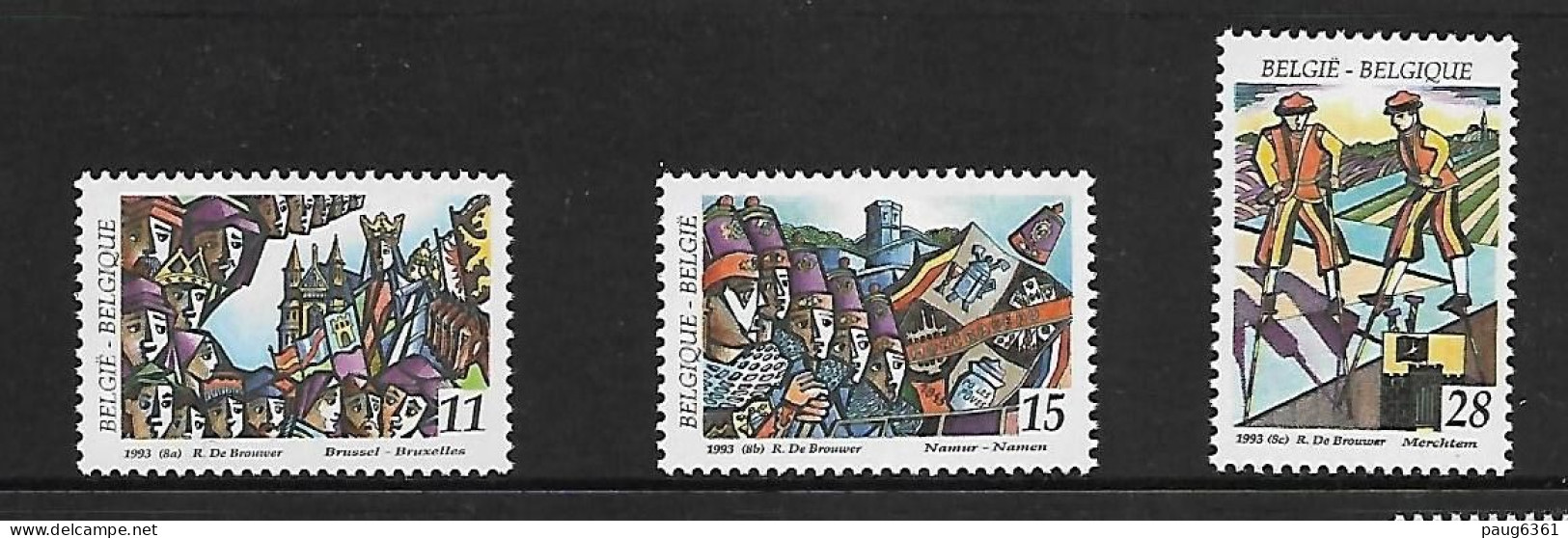 BELGIQUE 1993 FOLKLORE  YVERT N°2509/2511 NEUF MNH** - Ungebraucht