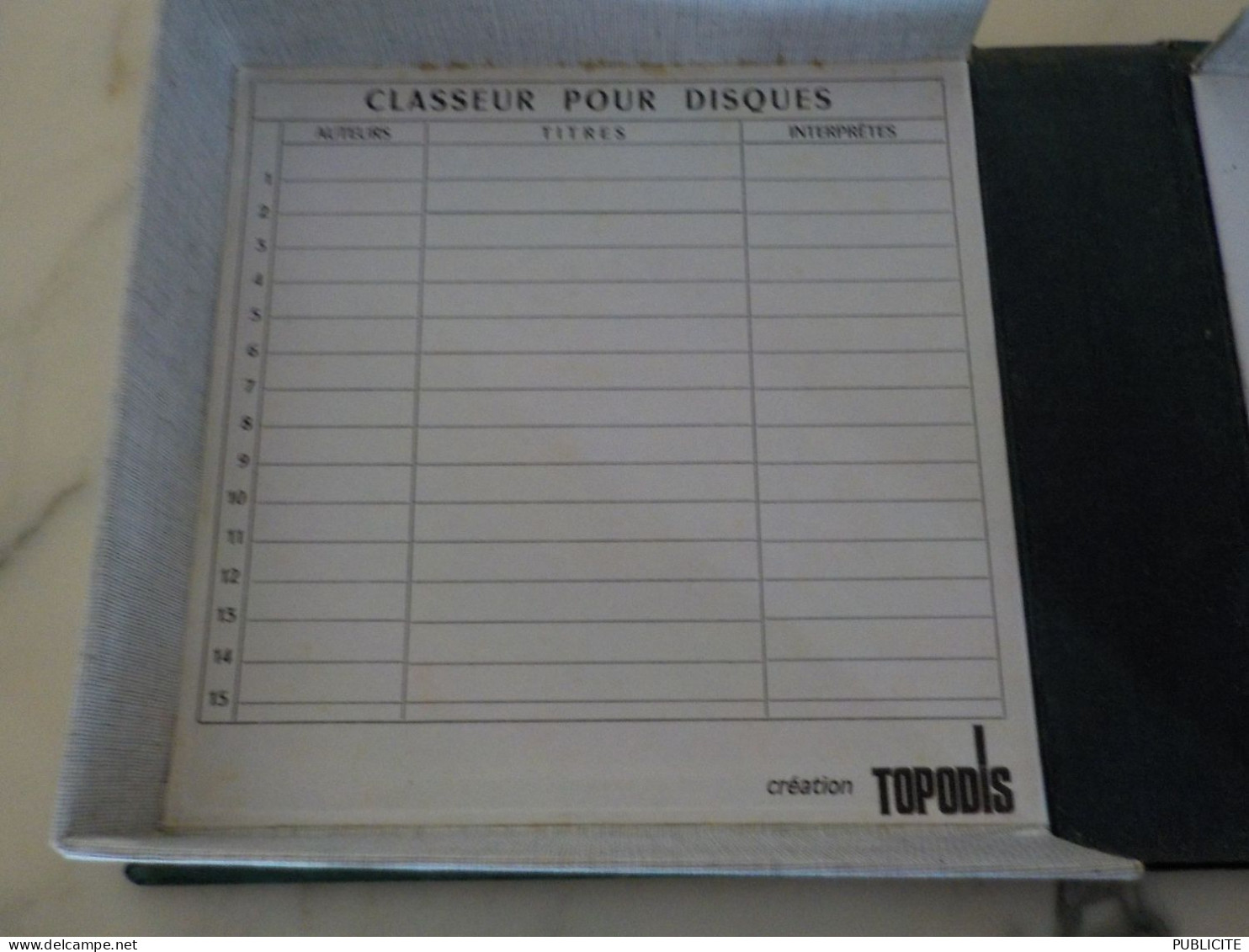 Classeur Topodis Imitation Livre Pour Disques 45 Tours Vinyle - Non Classés