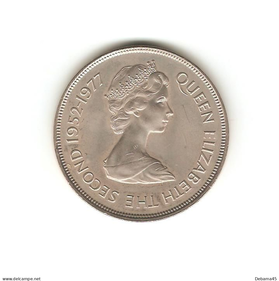 327/ FALKLAND (Iles Malouines)  : Elizabeth II : 50 Pence 1977 (copper-nickel - 28.43 Grammes) - Falklandinseln