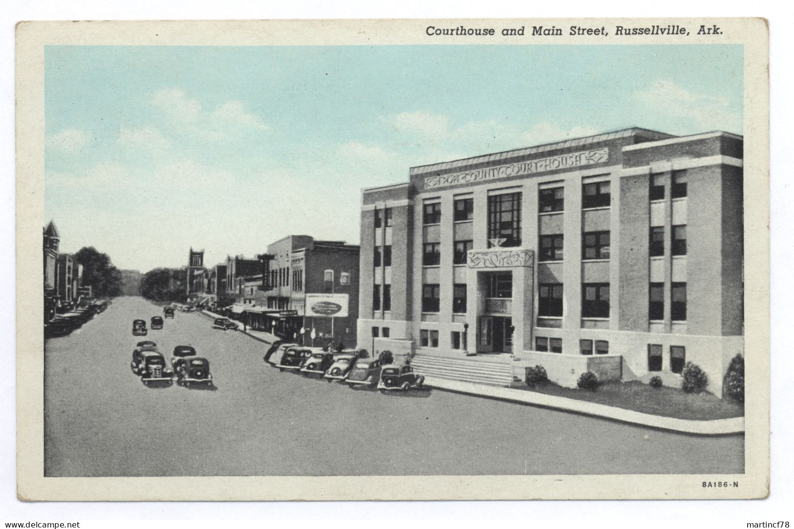 USA Russellville Arkansas Courthouse And Main Street - Andere & Zonder Classificatie