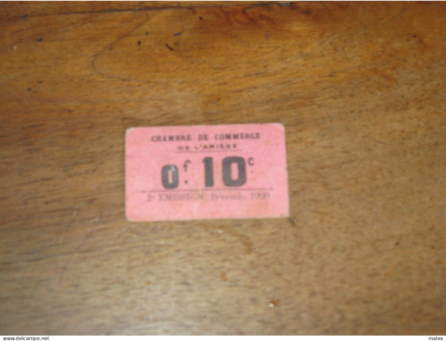 BON De 10 Centimes Chambre De Commerce De FOIX    6 Cmx 3,5 Cm  1920 - Cámara De Comercio