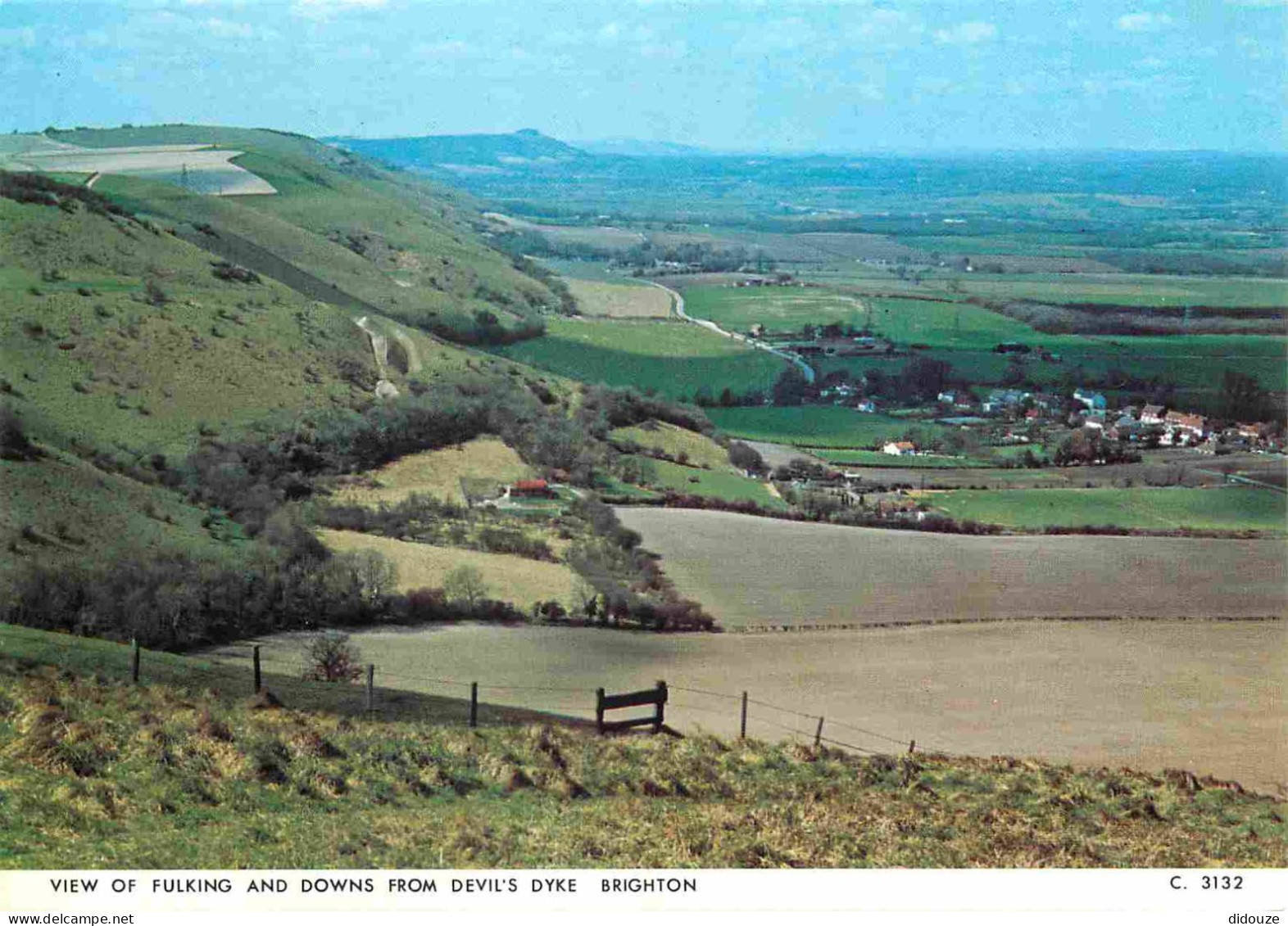 Angleterre - Brighton - View Of Fulking And Downs From Devil's Dyke - Sussex - England - Royaume Uni - UK - United Kingd - Brighton