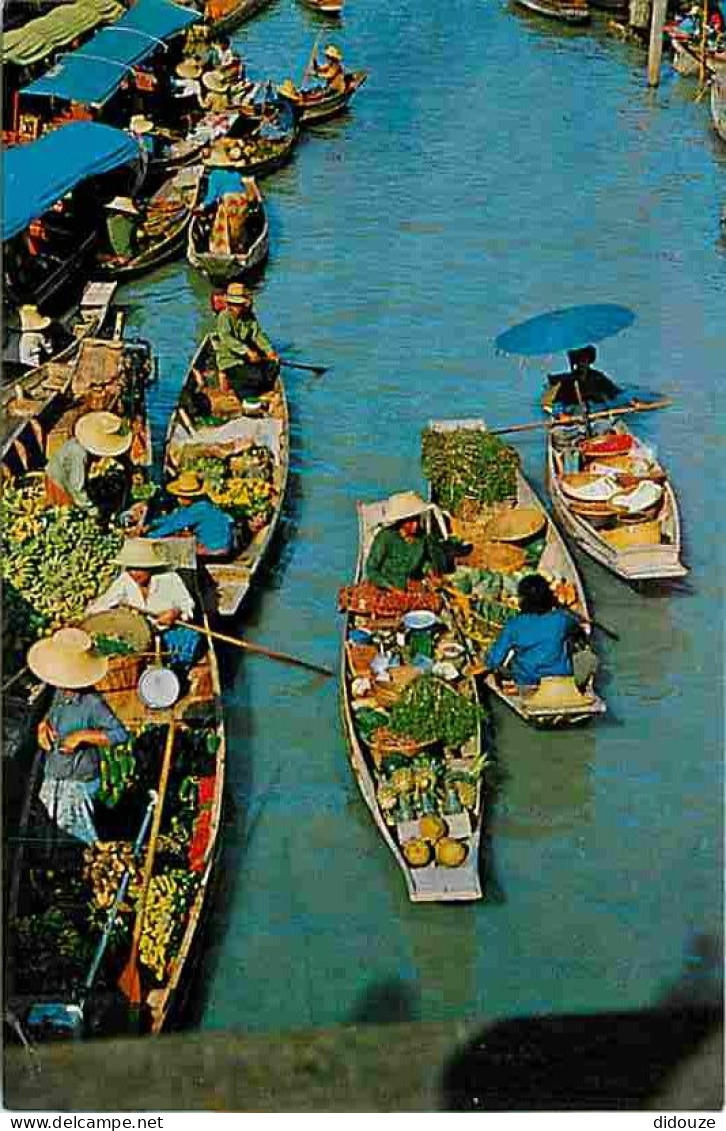 Thailande - Bangkok - Floating Market - Wat-Sai - Marché Sur L'eau - Etat Pli Visible - CPM - Voir Scans Recto-Verso - Tailandia