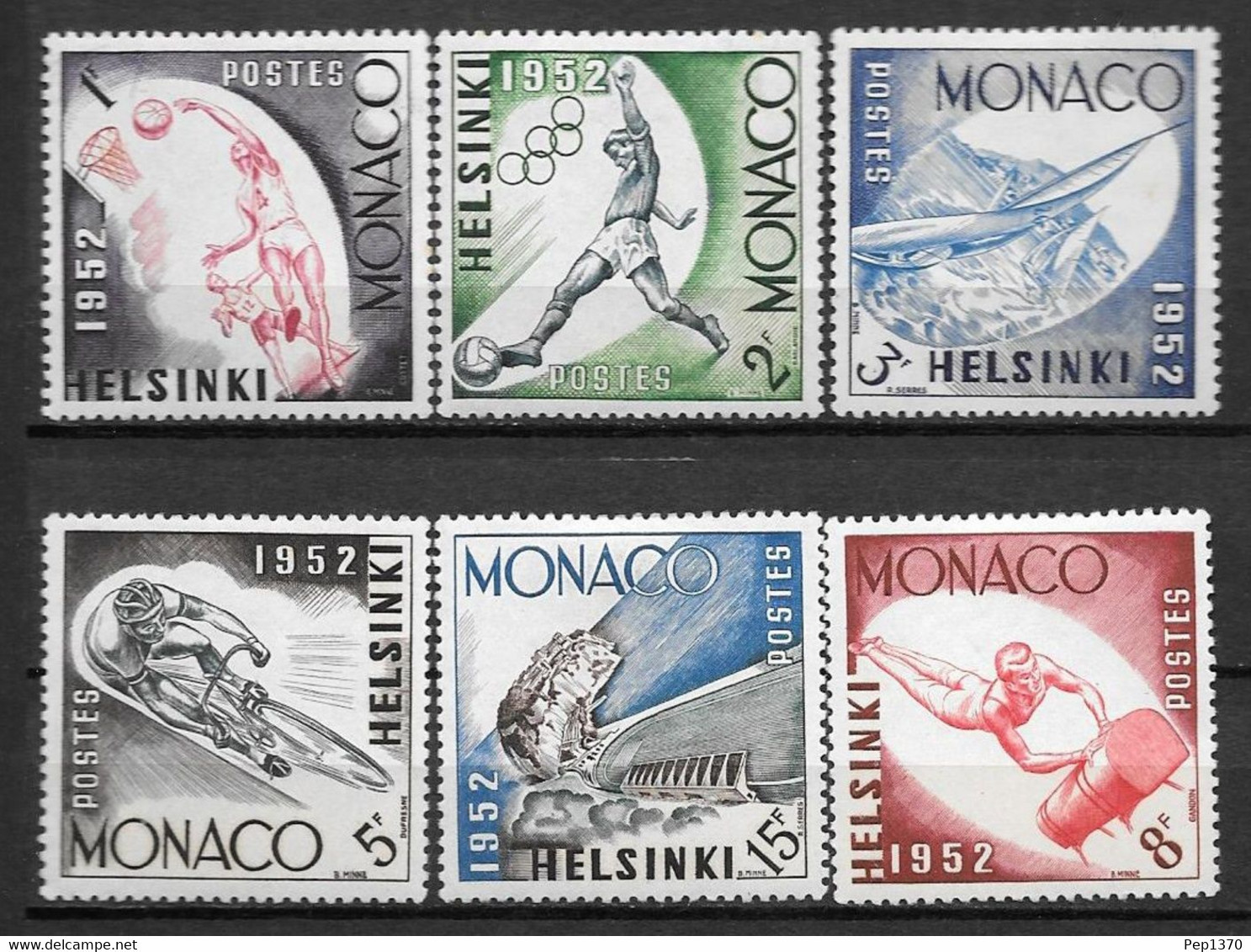 MONACO 1953 - JUEGOS OLIMPICOS DE HELSINKI - YVERT 386-391** - Verano 1952: Helsinki