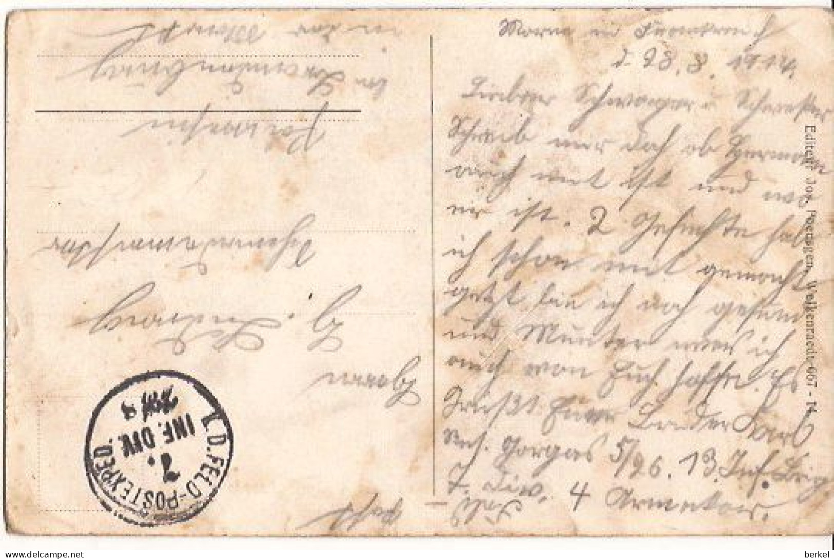 BLEIBERG BLEYBERG PANORAMA DE BELLE  VUE 28.08.1914 FELDPOST 1689 - Plombières
