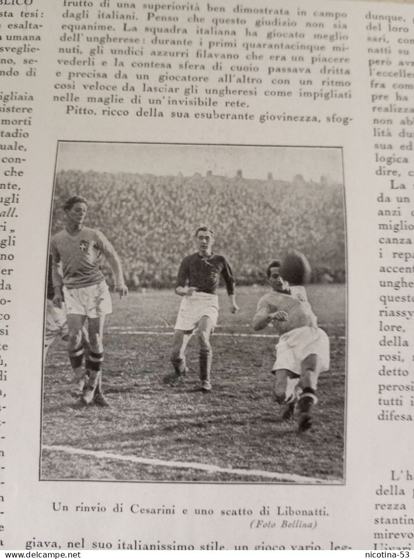 IT-00562- CALCIO1931 INCONTRO CALCISTICO ITALIA -UNGHERIA A TORINO - PANORAMA DEL CAMPO DEL TORINO (CON PICCOLO STRAPPO) - Other & Unclassified