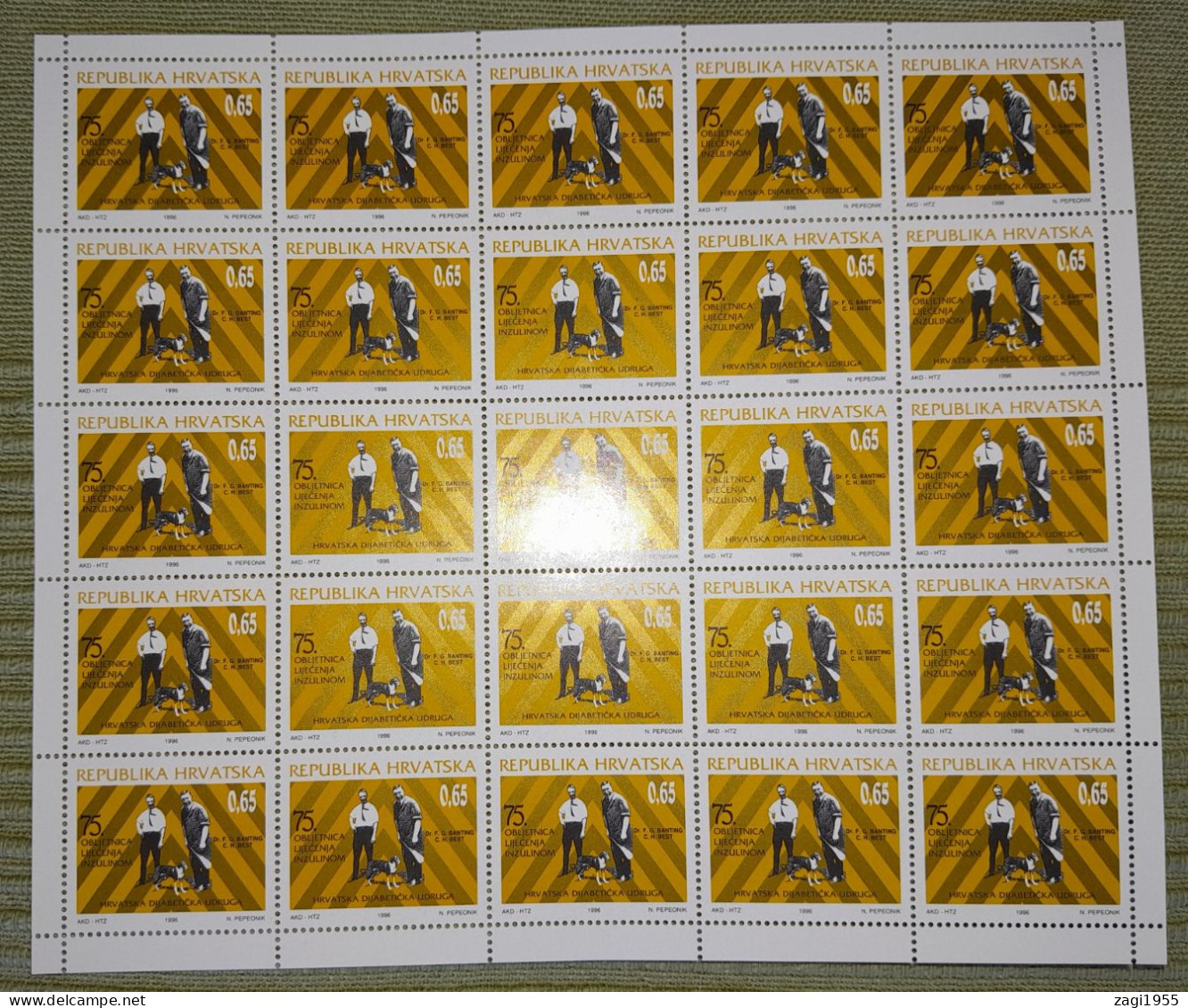 Croatia 1996 Insulin Sheet - Croacia