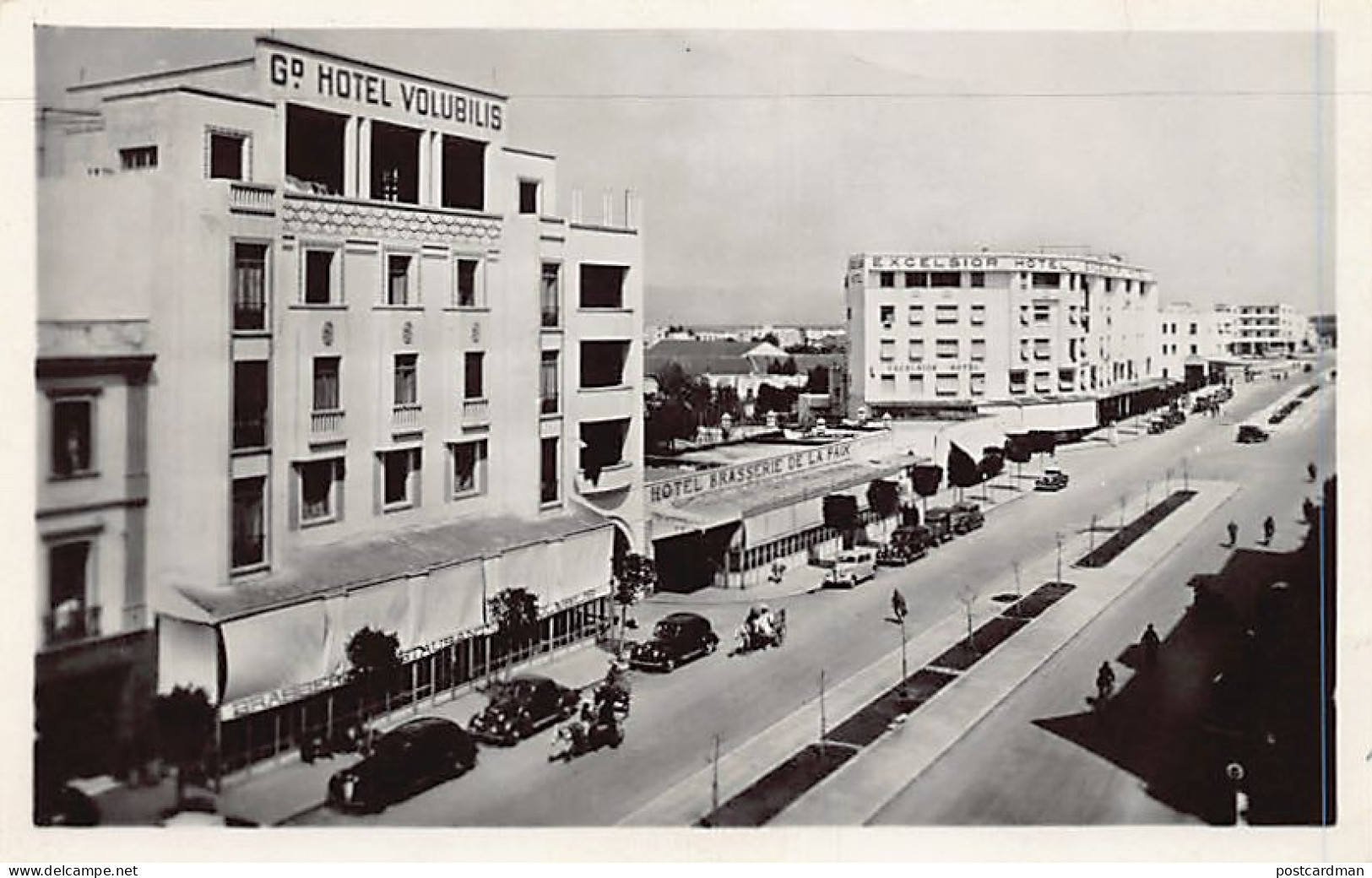 Maroc - MEKNÈS - Avenue Lyautey - Grand Hôtel Volubilis - Hôtel Brasserie De La Paix, Excelsior Hôtel - Meknès