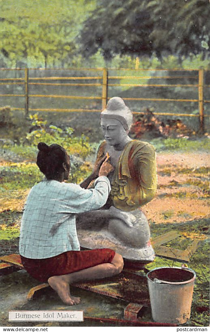 MYANMAR Burma - Burmese Idol Maker - Statue Of Buddha - Publ. D. A. Ahuja 44 - Myanmar (Burma)
