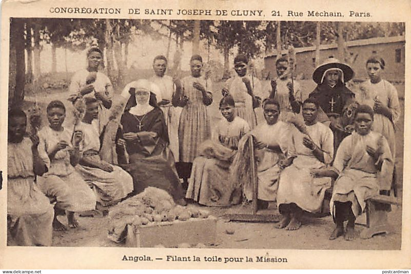 Angola - Natives Spinning The Web For The Mission - Publ. Congregation St. Joseph Of Cluny  - Angola