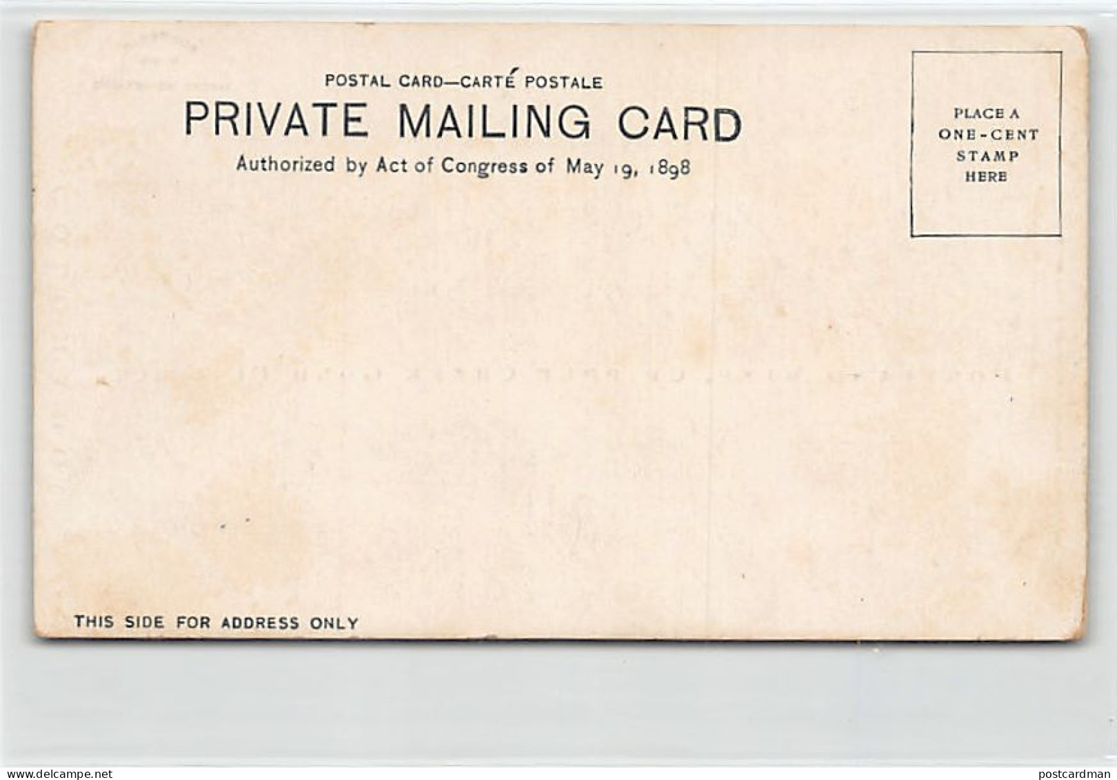 Usa - PORTLAND MINE (CO) Cripple Creek Gold District - PRIVATE MAILING CARD - Autres & Non Classés